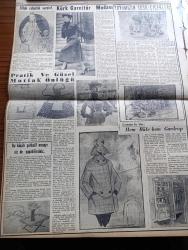 Yeni İstanbul Gazetesi - 15 Ocak 1956 - Profesör Doktor Yavuz Abadan Köşe Yazısı - Marcus Antonius Çeviren Halide Edip Adıvar Yazı Dizisi - Mareşal Tito'nun Bağdad Paktına Hücumları Dikkati Çekti - Birleşmiş Milletler Genel Sekreteri Perşembe Günü İstanbul'a Geliyor - Adnan Menderes İstanbul'da - Komisyonda Milli Müdafaa Bütçesi Görüşüldü - Hürriyet Partisi İstanbul'da Dün Resmen Faaliyete Geçti - Telefonlarda Bakım Ve Kira Ücreti Kaldırıldı - Radniçki Takımı Adalet'i 2 0 Yendi - Esrar Satıcısı Koskalı Kardeşler Yakalandı - 300 Ton Torik Balığı Merasimle Denize Döküldü - Vali Fahrettin Kerim Gökay'ın 6 7 Eylül Hadiselerine Dair Mektubu - Büyük Atatürk Meclisi Kurulması Üzerine Başvuru - General De Gaulle Yakında Bir Manastıra Kapanacak - Dünyaca Ünlü Rejisör Roberto Rosselini Türkiye'ye Geliyor - Şair Ressam Sandor Torday - Sanat Ve Edebiyat - Celal Sılay - Musset'ye Göre Şairin Toplum Karşısında Durumu - Sabahattin Kudret Aksal - Büyük Bestekar Mozart'ın 200. Doğum Yılı - Beşiktaş