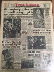 YENİ SABAH GAZETESİ 21 ARALIK 1959 YIL :22 SAYI : 7422---Ara seçimi yapılması  ihtimali  ortaya çıktı ---Türk  basın rejimi tenkid  ediliyor ---Şah  ile Farah  bugün  evleniyor ----Urla da ki  seçimde iki gazeteci  dövüldü ----Otomobil için 3 milyon  dolarlık  ek kota  çıkıyor --Doğu -Batı  Zirve Toplantısı Nisan da ----Erzurum CHP Kongresi Sakin Geçti ----Tiyatroyu  Kalkındırma : Siyavuşgil ---Sinemalar ,Tiyatrolar ,Radyo Programcıları ---Yalman 'ın  hafta içinde dönmesi bekleniyor ---1959 yılının en önemli hadisesi olarak  Krutçef  'in  Amerika yı ziyareti  seçildi --Bursa da  bir Uludağ  var ---Komünist Çin dün Kemoy a ateş açtı ---Japon atom  alimi sakata ortaya yeni bir teori   attı ---Polatkan  tenkidlere  cevap verdi ---NACI ile MOLNAR münakaşa  ettiler --Lucıano  :Yorgunuz ama  kazanacağız  dedi ---Beykoz ,Ş .Hilali  3-2 mağlup  etti ---Feriköy :1 A.Ordu : 0 Göztepe , İ.Spor dan bir puan aldı : 0-0---Adalet  mağlup ---Basketbol da Galatasaray  dün  güç  galip geldi ---
