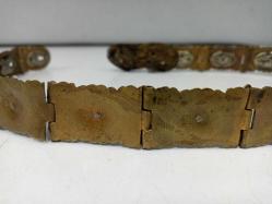 Antika Osmanlı Dönem Damgalı Gümüş Savatlı Gelin Kemeri