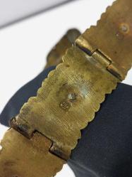 Antika Osmanlı Dönem Damgalı Gümüş Savatlı Gelin Kemeri