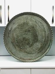 Muazzam Antika Osmanlı Dönem Damgalı Yığma Kenar Bakır Sini - Tepsi