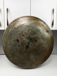 Muazzam Antika Osmanlı Dönem Damgalı Yığma Kenar Bakır Sini - Tepsi