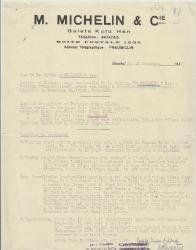 Efemera - 1942 M.MICHELIN & Cıe. TÜRKİYE İLE YAPILAN YAZIŞMA... - kitantik - kitaLog