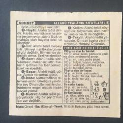 28 NİSAN 1995 -TAKVİM YAPRAĞI-DOĞUM GÜNÜ HEDİYESİ-TÜRKİYE GAZETESİ TAKVİMİ,AFGANİSTANDA MÜCAHİTLERİN İDAREYİ ELE AMASI,1992,MANİSA MESİR ŞENLİKLERİ 28-30 NİSAN,ALLAHU TEALANIN SIFATLARI 2,YEMEK TARİFLERİNDEKİ ÖLÇÜLER