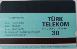 BEŞİKTAŞ'IN KURULUŞUNUN 100. YILI  30 KONTÖRLÜK ŞUBAT 2003 TELEFON KARTI 1 ADET 1BBB2ŞŞ NADİR