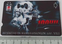BEŞİKTAŞ'IN KURULUŞUNUN 100. YILI  30 KONTÖRLÜK ŞUBAT 2003 TELEFON KARTI 1 ADET 1BBB2ŞŞ NADİR