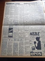Zafer Gazetesi - 25 Nisan 1957 - Sanayi Vekaletine Dair Layiha Kabul Edildi - Başvekil Adnan Menderes Ankara'da - Altes Serdar Naim Han'ın Ziyaretleri - Süveyş Meselesi Güvenlik Konseyinde - Kıbrıs'lı Üç Tedhişçi Bir Türk Polisini Yaraladılar - Kuvayı Milliyecilerin Reisicumhur Celal Bayar'a Gönderdikleri Telgraf - Dün Gece Batı Anadolu'da Şiddetli Depremler Oldu - Ahmed Feridun Ongan Vefat Etti - Çocuk Kütüphaneleri - Var Olmak Yazan İlhan Tarus Yazı Dizisi - Sovyetler İngiltere'ye İşbirliği Teklif Etti - Dil Ve Tarih Coğrafya Fakültesinde Konferans - Harika Çocuk Televizyon Programlarından Çekildi - Şehircilikte Reform Yazan Mevlüt Baysal - Ragıp Akyavaş - İller Bankası Umumi Heyeti Dün İçtima Etti - Galatasaray'ı Beşiktaş'ı Yendi -  Gülok Etek Bluz Elbise - İstanbul Profesyonel Küme Puan Durumu - Ankara Boks Karma Takımı Tesbit Edildi - Ulus Sinemasında Marilyn Monroe'nun En Son Harikası Yaz Bekarı - Viscount - Ankara Basketbol Federasyon Kupası