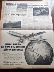 Zafer Gazetesi - 21 Ekim 1959 - Yüz Bin Ton Çimentonun İhracatına Dün Başlandı - Türk Amerikan Dostluğu Sergisi - Üç Aylık İhracatımızda Görülen Büyük Artışlar - Birinci Türk Sanatları Kongresinin Çalışmaları - Amerika'dan Dönen Başvekil Adnan Menderes'e Yapılan Töreni CHP Protesto Etti - Bir CENTO Heyeti Geldi - Türkiye'de Ana Ve Çocuk Sağlığı Merkezi Olmayan Köy Kalmayacak - Ankara'da Bazı Benzin İstasyonları Kalkıyor -  Büyük Kumar Yazan Thomas B. Costain Yazı -  Cumhuriyet Bayramı Hazırlıkları İlerliyor -  İsrail Hududunda Yapılan Mühim Toplantı - Yugoslav Dışişleri Vekili Koca Popoviç'in Küba'yı Ziyareti - Sing Sing'de Baş Gardiyanının Not Defterinden Yazan Johny J. Sheehy Yazı Dizisi - İtalyan Radyo Televizyon Alessandro Scarlatti Orkestrası Büyük Tiyatroda - Air France - Üçüncü Akdeniz Oyunları - Grekoromen'de de Dört Siklette Birincilik Alarak Şampiyon Olduk - Ecnebi Hakem Getirilmesi Mevzuunda Kulüpler Toplantı Yapacak - Beşiktaş İstanbulspor Maçı - Galatasaray Konya'da
