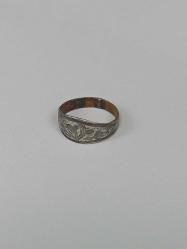 Antika Osmanlı Gümüş Savatlı Yüzük