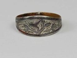 Antika Osmanlı Gümüş Savatlı Yüzük