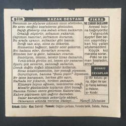 15 EKİM 1995 -TAKVİM YAPRAĞI-DOĞUM GÜNÜ HEDİYESİ-TÜRKİYE GAZETESİ TAKVİMİ,YAĞMUR MEVSİMİ,TÜRK STANDARTLAR HAFTASI,AZİZ MAHMUD HUDAİ Yİ ANMA GÜNÜ ,KAZAK DESTANI,NE ZAMAN BAŞLADIN