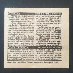 10 KASIM 1995 -TAKVİM YAPRAĞI-DOĞUM GÜNÜ HEDİYESİ-TÜRKİYE GAZETESİ TAKVİMİ,ATATÜRKÜN ÖÜMÜ,1938,ATATÜRK HAFTASI,KIRKLARELİNİN KURTULUŞU,1922,VARNA ZAFERİ 1444,İMAM I AHMED HANBEL