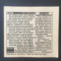 10 ARALIK 1995 -TAKVİM YAPRAĞI-DOĞUM GÜNÜ HEDİYESİ-TÜRKİYE GAZETESİ TAKVİMİ,DÜNYA İNSAN HAKLARI GÜNÜ,ALFRED NOBEL İN ÖLÜMÜ 1896,İÇLİ DÜNYAM,HUZUR VEREN GAZETE