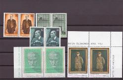 1968 Atatürk'ün Ölümünün 30.Yılı Mnh Lüks Bandaletli 2'li Per Tam Seri Pul    ---TC288