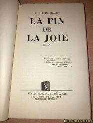 LA FİN DE LA JOİE / JACQUELİNE MABİT / LUCİEN PARİZEAU & COMPAGNE / FRANSIZCA KİTAP (SEVİNCİN SONU)