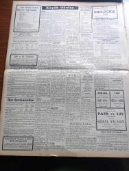 Zafer Gazetesi - 7 Aralık 1954 - Mümtaz Faik Fenik Köşe Yazısı - Adalete Karşı Nümayiş Olamaz - Hüseyin Cahit Yalçın'ın Mahkumiyeti - Fethi Çelikbaş Dün İstifa Etti İşletmeler Vekilliğine Samed Ağaoğlu Getirildi - Adliye Vekili Osman Şevki Çiçekdağ'ın Mecliste Verdiği İzahat - Dul Yetimlere De Maaş Bağlanması İsteniyor - Bedii Faik Dün Tahliye Edildi - Seyhan Barajına Malzeme Geldi İnşaat Hızlı İlerliyor - Kapalı Çarşı Yeni Bir Yangın Tehlikesi Atlattı - Pzifer İlaç Firması Kızılay'a Tetracyn Teberru Etti - Yahya Kemal Yazan Orhan Seyfi Orhon Köşe Yazısı - Ayın Ondördü Yazan Refik Halid Karay Yazı Dizisi - Atatürk'ün Ankara'ya İlk gelişi - Kral Emmanuel'in Serveti Paylaştırıldı - Kızılların Öldürdüğü Türk Spikeri Abdurrahman Fat Ali Bey - Hür Avrupa Radyosu Ruslara Hücum Ediyor - Yeni Bir Cinsiyet İlahesi Kim Novak - İskambil Kağıdı Ne Zaman İcad Edildi -  Romeo Ve Jüliet 1954  Yazan Reinhard Fedumann Yazı Dizisi - Atletizm Federasyonu Balkan Oyunları İçin 8 Komite Kurdu - Edison Ampul