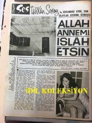 Ses Haftalık Aktüalite Sinema Tiyatro Müzik ve Gençlik Mecmuası Dergisi - 14 EYLÜL 1968 - Sayı: 38 - TÜRKAN ŞORAY - NAZAN ŞORAY - YILMAZ GÜNEY ASKERDE - NEBAHAT ÇEHRE - MURAT SOYDAN - METİN ERSOY - KIM NOVAK - CÜNEYT ARKIN MALKOÇOĞLU - FİKRET HAKAN - ENGELBERT HUMPERDINCK & FİLİZ AKIN & CERALDINE CHAPLIN POSTERLERİ - ÖMER ŞERİF - MARISAL MELL - AYFERİ - FAUSTO LEALI - YURDERER DOĞULU - BİREN ARMAĞAN - FERİDUN KARAKAYA - POSTERLİ 32 SAYFA TAM TAKIM DERGİ