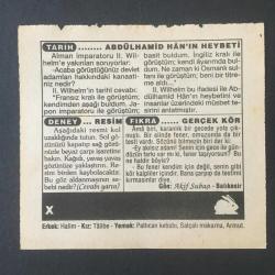 10 EYLÜL 1994 -TAKVİM YAPRAĞI-DOĞUM GÜNÜ HEDİYESİ-FATİH HAK VE HİZMET VAKFI TAKVİMİ,HALİÇ KÖPRÜSÜNÜN AÇILIŞI 1974,RUSYADA SİVASTOPOLUN FETHİ 1855,ABDULHAMİD İN HEYBETİ,RESİM,GERÇEK KÖR