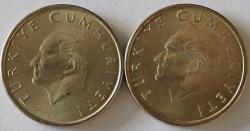 Türkiye Cumhuriyet 1997 Yılı  10 Bin  Lira/ Kalın  /Ters Düz/ Takım  Çil    6499