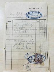 OTOMOBİL TAMİR FATURASI - 17 MAYIS 1954 - HALİL ACAR - OTO MAKASCI - ÜSKÜDAR, İSTANBUL - AHMET ÇAYIROĞLU - ISLAK İMZALI, KAŞELİ DAMGA PULU - 15 x 20 cm EBATLI ORİJİNAL FATURA