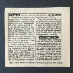 28 ARALIK 1994 -TAKVİM YAPRAĞI-DOĞUM GÜNÜ HEDİYESİ-FATİH HAK VE HİZMET VAKFI TAKVİMİ,İSTANBUL İZMİT ANADOLU OTOYOLUNUN AÇILIŞI 1984,İLK DOLMUŞ,DUYDUNUZ MU