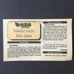 13 ŞUBAT 1992 -TAKVİM YAPRAĞI-DOĞUM GÜNÜ HEDİYESİ-HUZUR TAKVİMİ,KIBRIS TÜRK FEDERE DEVLETİNİN KURULUŞU 1975,FIRTINA,ÇOCUĞUNUZA İSİM,MERHAMET,OTO EHLİYETİ,GÜNÜN YEMEĞİ