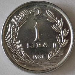 Türkiye Cumhuriyet 1981 Yılı  1 Lira 6531