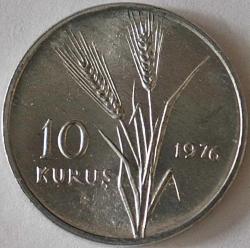 Türkiye Cumhuriyet 1976 Yılı  10 Kuruş 6529