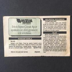 3 MART 1992 -TAKVİM YAPRAĞI-DOĞUM GÜNÜ HEDİYESİ-HUZUR TAKVİMİ,HİLAFETİN KALDIRILMASI VE TEVHİDİ TEDRİSAT KANUNUNUN KABULÜ 1924,RUSLARIN BİTLİSİ İŞGALİ 1916,İHLAS,TARIM İLAÇRI,BİZE DÜŞEN VAZİFE,ÇOCUĞUNUZA İSİM