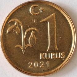 Türkiye Cumhuriyet  2021 Yılı 1 Kuruş