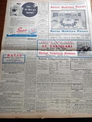 Zafer Gazetesi - 23 Ekim 1954 - Mümtaz Faik Fenik Köşe Yazısı - Almanya'ya 10 Bin Ton Fındık Satılıyor - Reisicumhur Celal Bayar'ın Kabulleri - Yeni Mimar Akademisi Ankara'da Tesis Edilecek - Kırıkkale'de Yeni Bir Okul Açıldı - Silahsızlanma Meselesi - Bu Sene De Çay Rekoltesi Yüksek - Bol Miktarda Et Temini İçin Alınan Tedbirler - Cumhuriyet Bayramı Hazırlıkları Sona Erdi - Süper Bale Kadın Çorabı - Ulus Matbaası Aleyhinde Açılan Tazminat Davası - Cezayir'de Sel - Almanya'da Ve İsviçredeki İlaç Fabrikaları Geliyor - Atatürk İstiklal Harbini Bu Odada İdare Etti - Ürdün'ün Ahli Takımı Beyoğluspor'u 1 0  Yendi - At Yarışları Bugünkü Programı - Fantezi Bir Uçan Daire Yeryüzüne İndi Yazan Nihat Ülkekul - Cemiyet Hayatı - İkiz Dünya Başka Alemlerde Bir Macera Çizgi Roman - Muhabank Piyango İkramiyesi - Bursa Mobilya Pazarı - Sana Nebati Margarin - Derman Ağrı Kesici -  Türkiye Jokey Kulübü Ankara Şehir Hipodromu At Yarışları - Kayaş Pastörize Süt Fabrikası