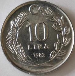 Türkiye Cumhuriyet 1982 Yılı 10 Lira 6546