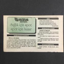 29 MART 1992 -TAKVİM YAPRAĞI-DOĞUM GÜNÜ HEDİYESİ-HUZUR TAKVİMİ,AĞAÇLARIN YEŞERMEYE BAŞLAMASI,ÇAYLAKLARIN GELME ZAMANI,ÇOCUĞUNUZA İSİM,ORUCU BOZMAK,ŞİİR,HASET ETMEZDİ,İFTAR SOFRASI