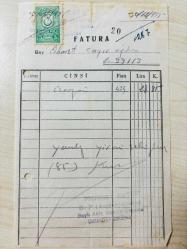 OTOMOBİL BENZİN FATURASI - 30 ARALIK 1955 - MEHMET AKTOP - B.P (AEGEAN) LİMİTED BAYİİ AKİŞ BENZİN DEPOSU - ÜMRANİYE, İSTANBUL - AHMET ÇAYIROĞLU - ISLAK İMZALI, KAŞELİ DAMGA PULU - 12 x 19 cm EBATLI ORİJİNAL FATURA