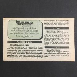9 NİSAN 1992 -TAKVİM YAPRAĞI-DOĞUM GÜNÜ HEDİYESİ-HUZUR TAKVİMİ,MİMAR SİNANIN VEFATI  1588,SEYHAN BARAJININ AÇILMASI 1955,YENİ CAMİİNİN TEMELİNİN ATILMASI 1898,MİMAR SİNAN 1489-1588,BEBEKLERDE SARILIK,ANLAYIŞLI KOMŞU