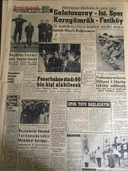 YENİ SABAH GAZETESİ  24 ŞUBAT 1960 YIL : 22 SAYI :7537---Bütçenin tümü  üzerindeki müzakereler dün sona erdi --Kıbrıs Görüşmeleri Başlıyor --65  yaşındaki  bir şahıs kızının dostunu  öldürdü ---Yüz  CHP li Mebus İstanbul a  gelecek ---Ege satılan tütün  dün  40 milyon kiloya yaklaştı ---Chessman  'ın  yaşaması  için 30 şans var -- Zafer Madalyası : Siyavuşgil ---Sinemalar ,Tiyatrolar ,Radyo Programları ----Cento nun 5. Kuruluş  Yıldönümü Hava Gösterileri ile Kutlandı ---Karı -Koca kavgasında 15 günlük  çocuk öldü ---Bir  kaynak  atölyesinde infilak : bir kişi öldü---William Holden Kadınları Cezbediyor ---Şan Sinemasında :Üç Garipler ---Galatasaray -İst. Spor  Karagümrük -Feriköy ---Beşiktaş hususi maç yapmayacak --Fenerbahçe stadı 60 bin  kişi alabilecek ---Federasyonların  Bütçesi 3 Mart ta Taksim Edilecek ---Beynelmilel Voleybol Turnuvasına Sekiz Memleket Katılıyor --İsveç Mektep Gemisi Geliyor ---OSCAR Namzetleri Belli Oldu ---Bir  kamyon dereye uçtu :1 ölü 9 yaralı  var ---