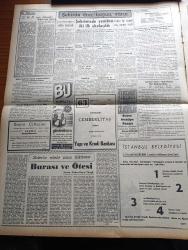 Zafer Gazetesi - 18 Ekim 1954 - Mümtaz Faik Fenik Köşe Yazısı - İktisat Ve Ticaret Vekili Sıtkı Yırcalı - Kar Haddi Mecmuunda Değişiklik Yapılmıyor - Yugoslavya'lılara Dün 5 1 Yenildik -  Gündüz Kılıç Yugoslavların Çok Kuvvetli Olduğunu Söylüyor - Reisicumhur Kupası Koşusu - Refik Koraltan Bünyan'da - Avrupa Nafia Vekilleri 21 Ekim'de Toplanıyor - Irak Başvekili Nuri Said Paşa Yarın Ayrılıyor - Süveyş Anlaşması Yarın İmzalanıyor -  Türk Amerikan Derneğinde Toplantı - Burası Ve Ötesi Yazan Orhan Remzi Yüreğir Yazı Dizisi - Orhan Seyfi Orhon Köşe Yazısı - 4 Sanat Okulu Enstitü Oluyor - Kuduz Bir Köpek Beş Çocuğu Isırdı - Kolombiya Üniversitesi İkiyüz Yaşına Bastı - İran'da 12 Casus İdam Edilecek - Artist Greer Garson Apandisit Ameliyatı Geçirdi - Fenerbahçe Beşiktaş Karması Galatasaray Adalet Karmasını Yendi - Modacı Dior'un Hidrojen Bombası - Fransa'daki Casusluk Hikayesi Baranes Vakası Çeviren Eşfak Aykaç - Pal Traş Bıçakları - Sevişenler Dünyası Filmi - Bursa Mobilya Mağazası - Berta