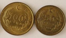 Türkiye Cumhuriyet 1989 Yılı 50 /100 Lira 6277