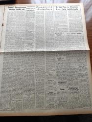Zafer Gazetesi - 16 Ekim 1954 - 1954 Bütçesindeki Gelir Tahminleri Tahakkuk Ediyor - Eylül Tahsilatı Geçen Yıldan 54 Milyon Fazla - Nuri Sait Paşa Ve Adnan Menderes Kara Emin Tatbikatında - Dumlupınar Faciası Temyiz Lorentzon'un Cezasını Tasdik Etti - Times Gazetesinin Yeni Bir Münasebetsizliği - Pamir Seferberlik Tatbikatı Bugün Bitiyor - Siyamda Uçan Daireler Ve Bir Uçan Üstüvane - Dünyanın En Yüksek Binası Empire State Buildinge Satıldı - Orhan Seyfi Orhon Köşe Yazısı - Burası Ve Ötesi Yazan Orhan Remzi Yüreğir Yazı Dizisi - Yapı İş Federasyonu - İran'da 24 Komünist İdam Cezası Giydi - Ajans Türk Faaliyete Geçti - Çin'de 70 Milyon İnsan Aç Susuz - Türkiye Yugoslavya Yarın Karşılaşıyorlar - Fransa'daki Casusluk Hadisesi Baranes Vakası Çeviren Eşfak Aykaç Yazı Dizisi - İkiz Dünya Başka Alemlerde Bir Macera Çizgi Roman - Konservatuarın Yeni Müdürü Fuat Turkay - Ava Gardner Rio'yu Terk Etmek zorunda Kaldı - Türkiye Jokey Kulübü At Yarışları - Derman Ağrı Kesici - Garanti Bankası - Sana