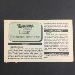 21 NİSAN 1992 -TAKVİM YAPRAĞI-DOĞUM GÜNÜ HEDİYESİ-HUZUR TAKVİMİ,MUHAMMED İKBALİN VEFATI,1928,ÇOCUĞUNUZA İSİM,MİSAFİRE İKRAM,İBADET,GÜNÜN YEMEĞİ