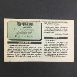 6 EKİM 1992 -TAKVİM YAPRAĞI-DOĞUM GÜNÜ HEDİYESİ-HUZUR TAKVİMİ,İSTANBULUN KURTULUŞU 1923,ÇANAKKALENİN KUIRTULUŞU 1922,ÇOCUĞUNUZA İSİM,EN BÜYÜK HATA