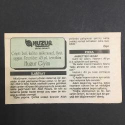 15 EKİM 1992 -TAKVİM YAPRAĞI-DOĞUM GÜNÜ HEDİYESİ-HUZUR TAKVİMİ,AŞIKLAR BAYRAMI,MERYEM ANA FIRTINASI ,ÇOCUĞUNUZA İSİM,İLAHİYAT,AHİRETTEKİ HESAP