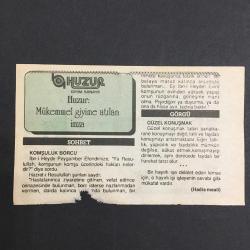 26 EKİM 1992 -TAKVİM YAPRAĞI-DOĞUM GÜNÜ HEDİYESİ-HUZUR TAKVİMİ,1.HAÇOVA ZAFERİ 1596,ÇOCUĞUNUZA İSİM,KOMŞULUK BORCU,GÜZEL KONUŞMAK