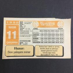 Efemera - 11 KASIM 1992 -TAKVİM YAPRAĞI-DOĞUM GÜNÜ HEDİYESİ-HUZUR TAKVİMİ,1.DÜNYA SAVAŞINA GİRİŞİMİZ,1914,PASTIRMA YAZI,ÇOCUĞUNUZA İSİM,SAVAŞA GİRDİK,BARDAĞI KARIŞTIRIRKEN - kitantik - kitaLog