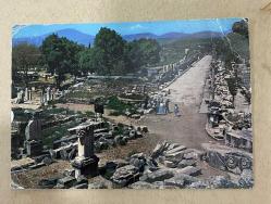 Eski Yazılı Kartpostal İzmir Efes