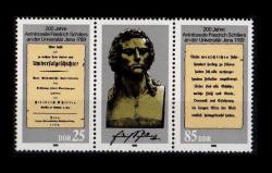 +++ ALMANYA DDR ŞAİR FRIEDRICH SCHILLERS     1989    - DAMGASIZ