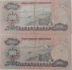 6.EMİSYON 2.TERTİP 1000 BİN TÜRK LİRASI BASKI KAYMASI ERÖRÜ KAĞIT PARA  DİĞER KAĞIT PARA HEDİYEMİZDİR E35980895 ÇOK TEMİZ
