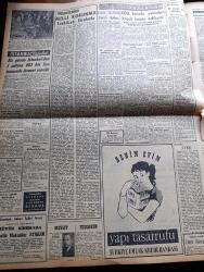 Zafer Gazetesi - 13 Şubat 1957 - Şeker Vesikaya Bağlanmayacaktır - Reisicumhur Celal Bayar'ın Milliyetçi Çin Hariciye Vekili Doktor George K. C. Yeh'i Kabul Etti - Türkiye Milliyetçi Çin Kültür Anlaşması Dün Merasimle İmza Edildi - Kızıl Papaz Makarios'un Resmi Bulunan Yunan Pulları - Profesör Nihad Erim'in Kıbrıs'a Dair Beyanatı - 78 Macar Mülteci İstanbul'a Geldi -  Başvekil Adnan Menderes'in Ziyafeti - Salah Salim Hapiste - Sarışın İngiliz Yıldızı Diana Dors Halen Büyük Çekiç Adlı Film Çevirmektedir - Suriye'de Siyasi Buhran Genişliyor - Gülhane Parkında Bir Cüceler Köyü Kuruluyor - Rock And Roll Dansının Spor Ve Sergi Sarayında Oynanmasına İzin Verilmedi - Stalin Adı Rus Azizleri Arasında Anılacakmış - Paris Tiyatrolarında Karagöz Temsilleri - Christian Dior'dan Bir Yaz Modeli - Galatasaray Vefa İstanbulspor Fenerbahçe Maçı Tehir Edildi - Atletizm Federasyonu Asbaşkanı Semih Türkdoğan - Dağlar Şampiyonu Carla Marchell - Boks'da Modern Tekniğin Esasları - Ankaragücü Demirspor Maçı