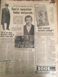 HÜRRİYET GAZETESİ  16 OCAK 1966 YIL :18 SAYI :6365---Ve Hükümet  Mektupları Açıkladı --Johnson ne dedi ,İnönü ne cevap verdi --Develi ,turistler Edirne 'ye  kadar iki defa soyuldu ---AP Grubunca Af Kanunun Şümulü  daha Genişletiliyor --İki Türk ,tam beş gün beş gece yürüyüp  Bulgaristan  dan  kaçtı ---Sevimli  Halk Türkülerin  Sanatkarı  : Ahmet Sezgin ---Yılın Romanı :Çalılıkta Aşk --Dikiş diktirme 100 lerce  kadını dolandırdı --Beşiktaş ,İddialı Altay ı rahat  yendi :3-0---Irak Ordu Takımı ile Bugün Karşılaşıyoruz ---Sert  oynayan İstanbul spor  Ş.Spor a  mağlup oldu :1-0---Fenerbahçe -Galatasaray  Hususi  Maç Yapacak --ABD Elçisi ve Generalleri  Çağlayangil  le  4 Saat Görüşüldü --Modern  Arabalı Vapuru Truva ,Hizmetine Giriyor ---Sinemalar ,Radyolar Programları ,Tiyatrolar ---Batıl İnanışlar Nereden Geliyor ?Türkülerin Dili :Yıldız Tezcan Kaleminden ---Ege tütüncüleri  tatmin  edici  bir fiyat verilmezse  satış  yapmayacak ---