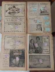 RESİMLİ UYANIŞ SERVETİ FÜNUN Haftalık Türk Gazetesi, 1929 - 1939, No: 7 - 558/1692 - 2243 [34 ADET REKLAM PULLU SAYILAR]